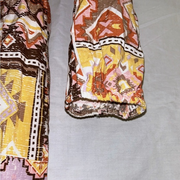 Canyon Retreat Mesa Woven Printed Tiered Midi Dress Size Small - Picture 5 of 6